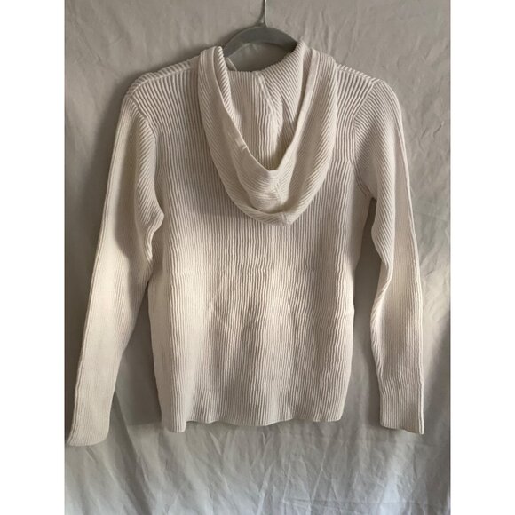 3 Ribbed Top  i.e. Relaxed Fit White Hoodie Old Navy Valerie Steven  M - Picture 9 of 16